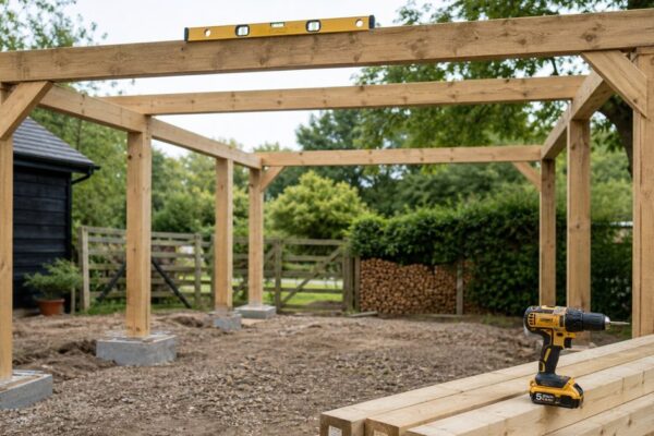 Carport camper bouwen
