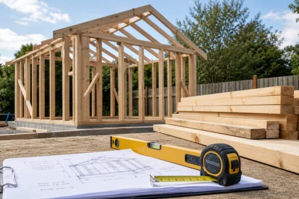 Schuur bouwen van hout