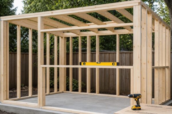 Houten schuur bouwen: praktisch stappenplan, materiaallijst en funderingstips